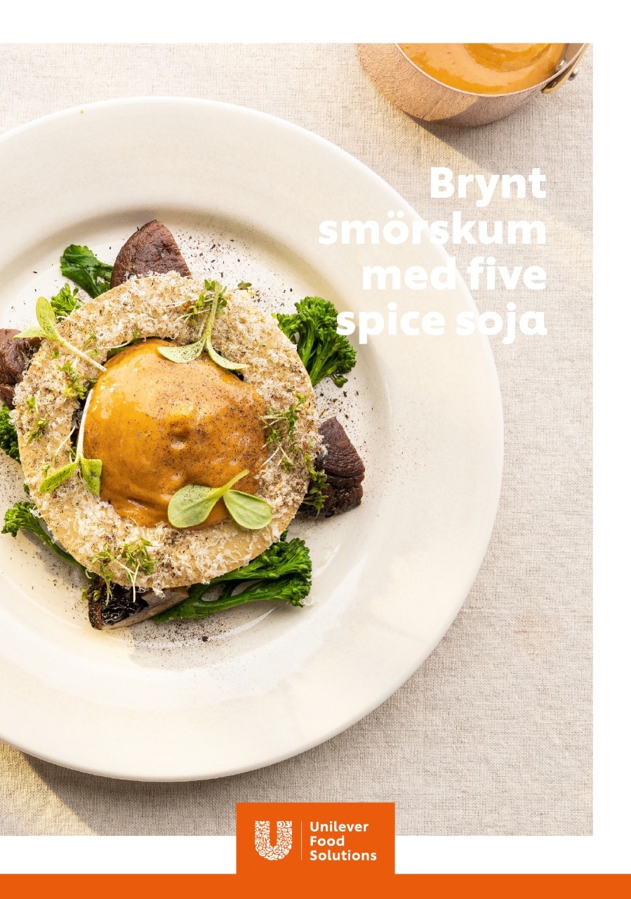 Brynt smörskum med five spice soja