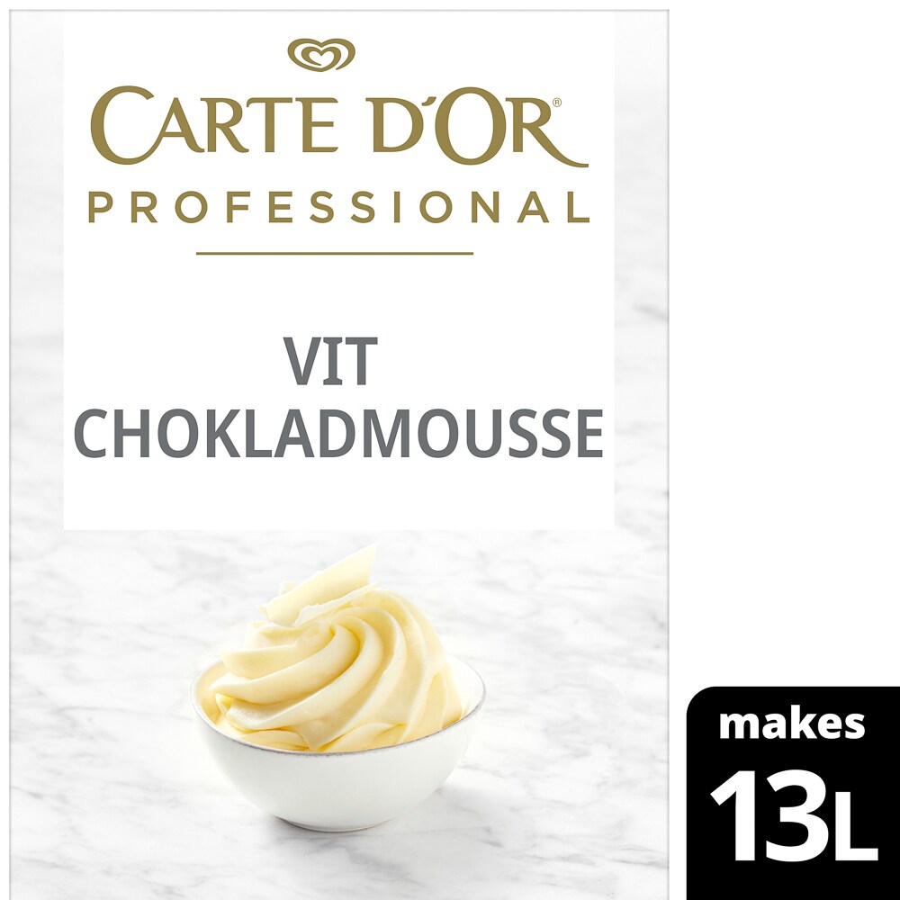 CARTE D'OR Vit chokladmousse 1 x 1,5 kg