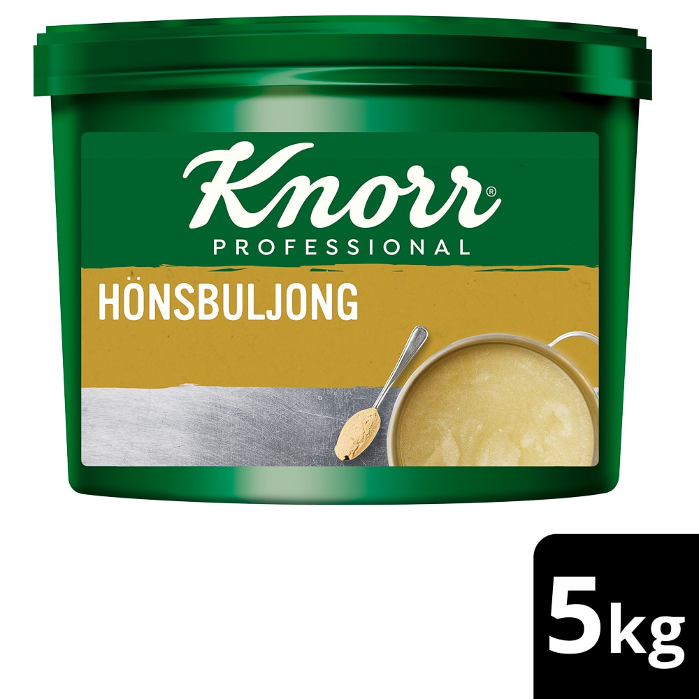 Knorr Hönsbuljong, pasta 1 x 5 kg - Knorr Hönsbuljong för en rund och välbalanserad buljong med smak av kyckling och örter!