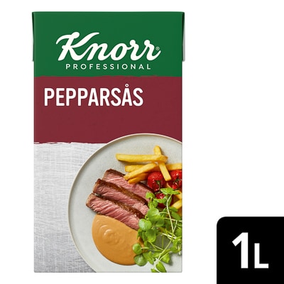Knorr Garde d'Or Pepparsås 6 x 1 L - Knorr Garde d’Or Pepparsås för en proffsig sås, med autentisk smak, klar att användas.