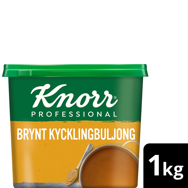 Knorr Brynt Kycklingbuljong, pasta 2 x 1 kg - Knorr Brynt Kycklingbuljong i pastaformat för balans, djup och en god smakbas i matlagningen.