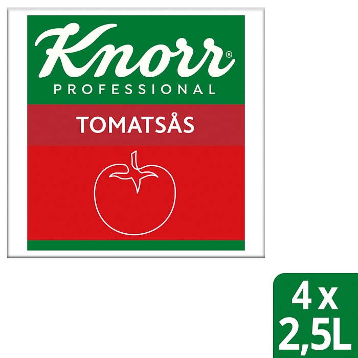 Knorr Tomatsås 4 x 2,5 L - Knorr Tomatsås för ett växtbaserat, varmhållningstabilt såsalternativ, redo att serveras!