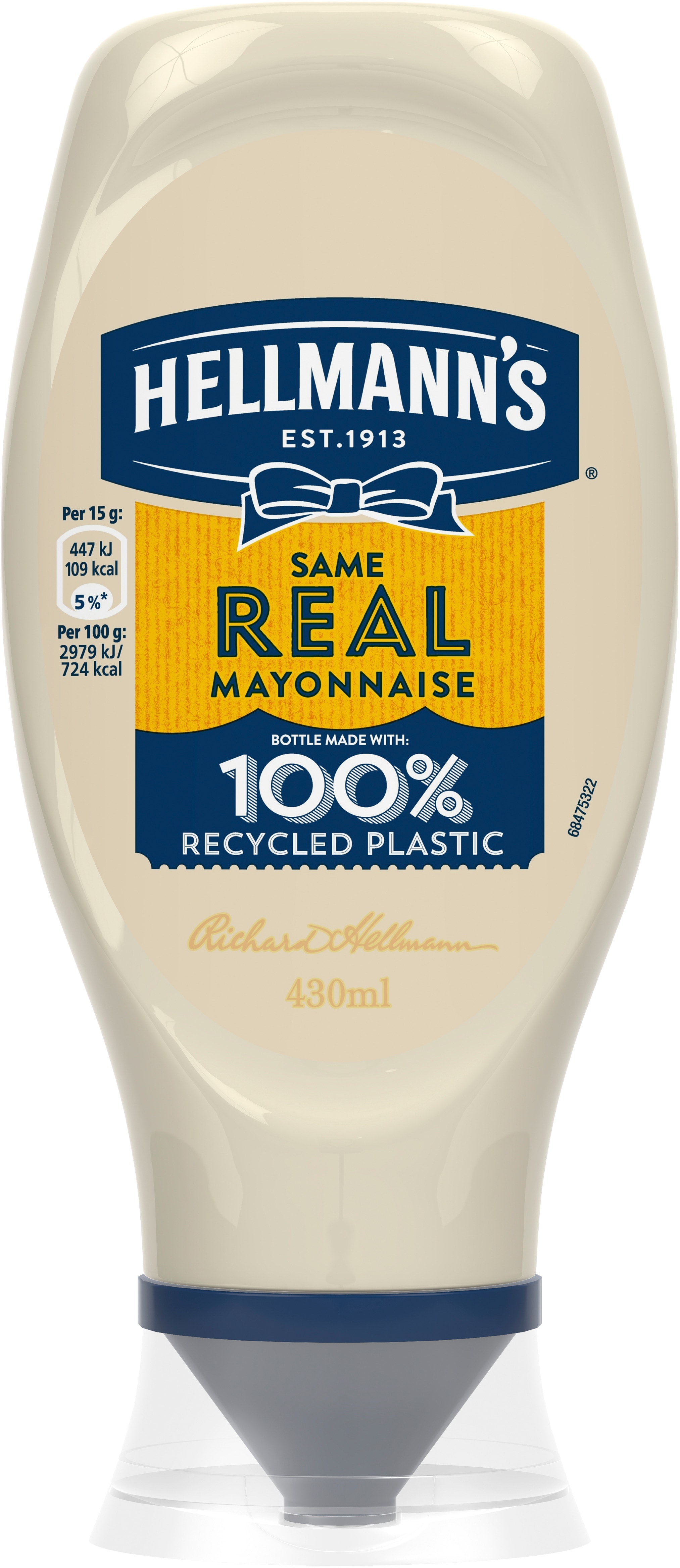 HELLMANN'S Majonnäs Real Sqeezy, 8 x 430 ml - 