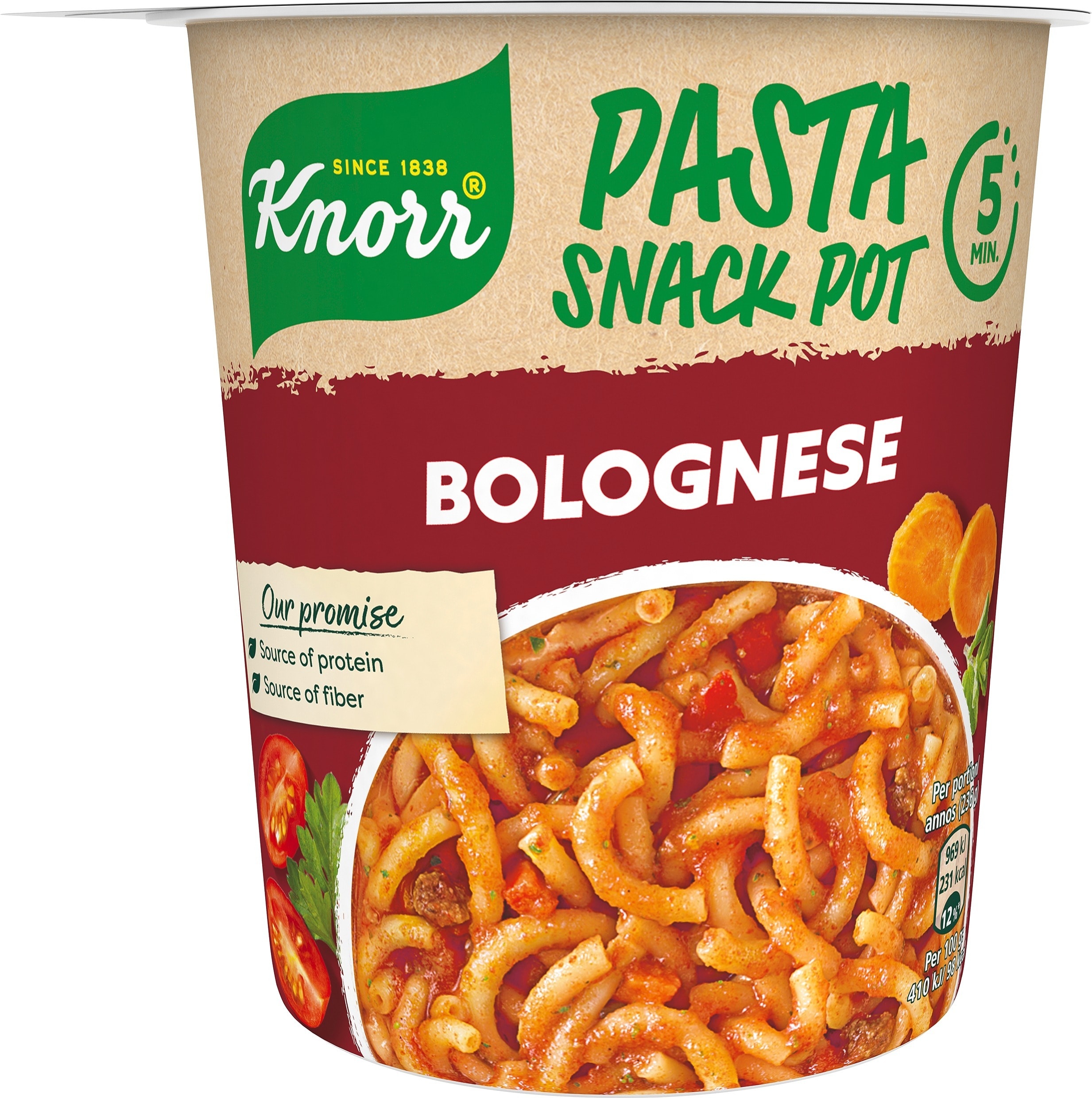 Snack Pot Bolognese, 8 x 60 g - 