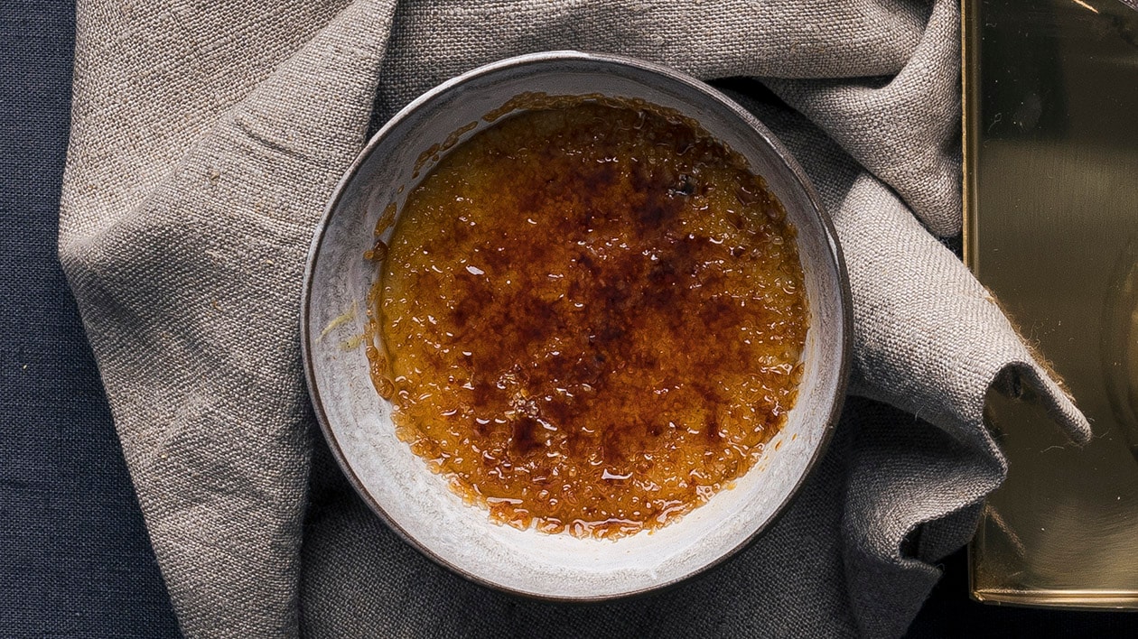 Karamelliserad Créme brûlée med apelsin & kanel – - Recept