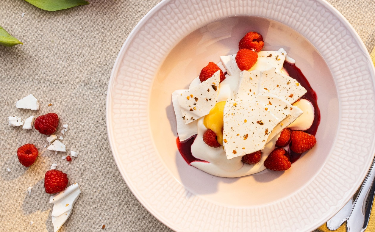 Eton mess med citron och hallon