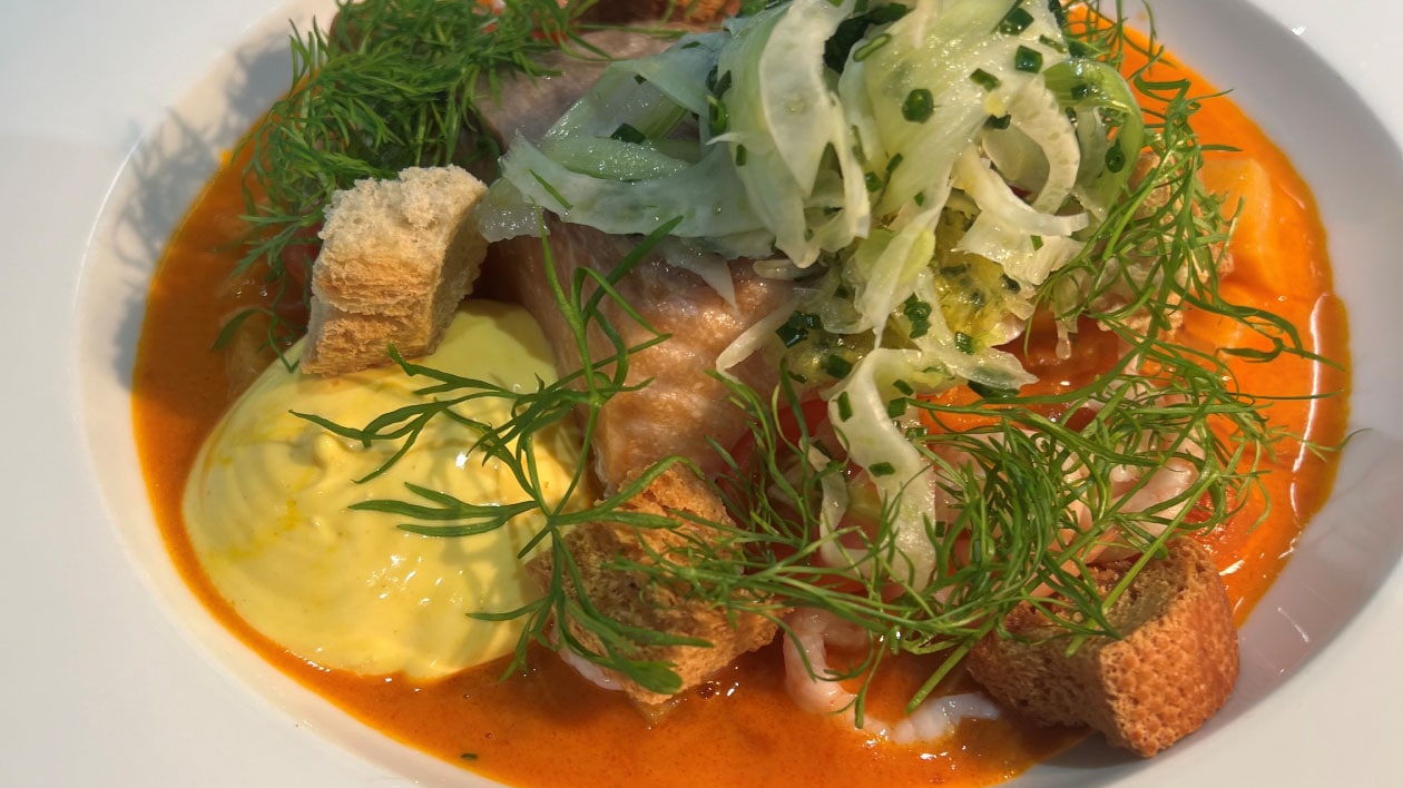 Tomatiserad fiskgryta med apelsin och grape – Recept