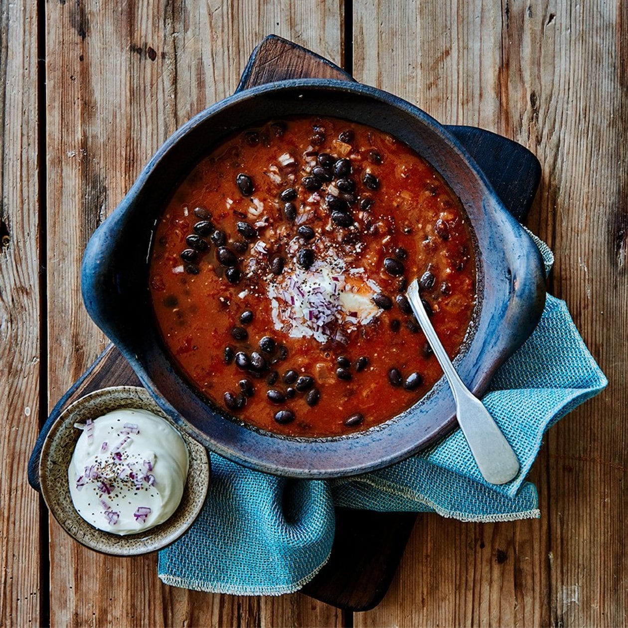 Mexikansk tomat och bönsoppa – Recept