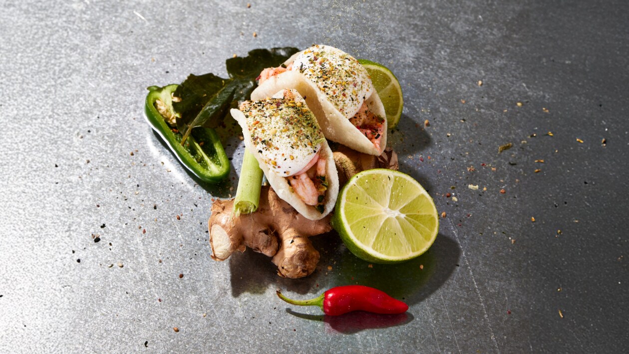Asiatiska Skagen Gyoza Tacos – Recept