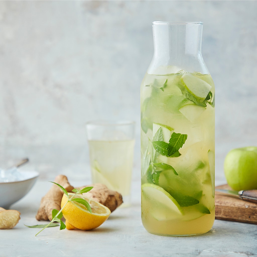 Äppelcidervinäger och ingefära dryck