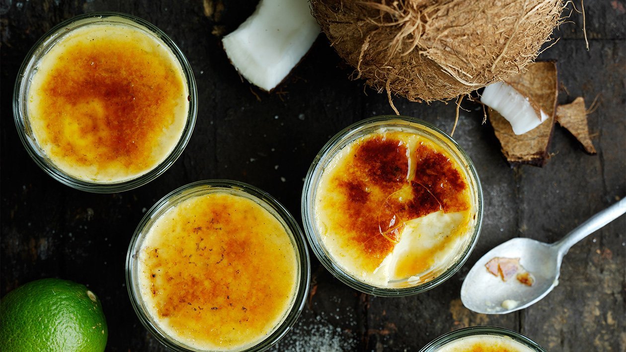 Lime & kokos brûlée – Recept