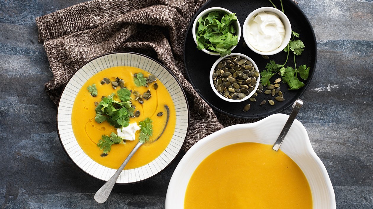 Pumpasoppa med äpple och ingefära, klimatsmart mat Recept