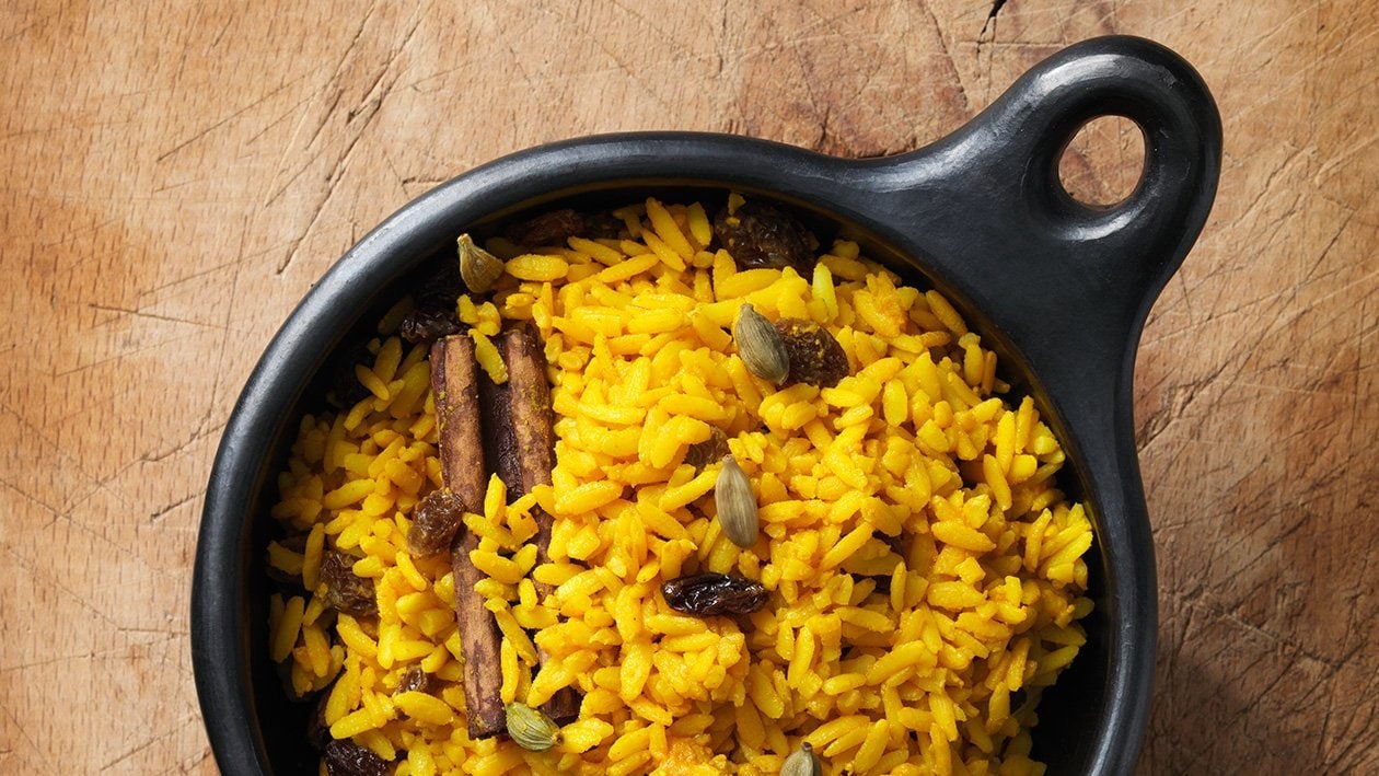 Sydafrikanskt aromatiskt gult ris – Recept