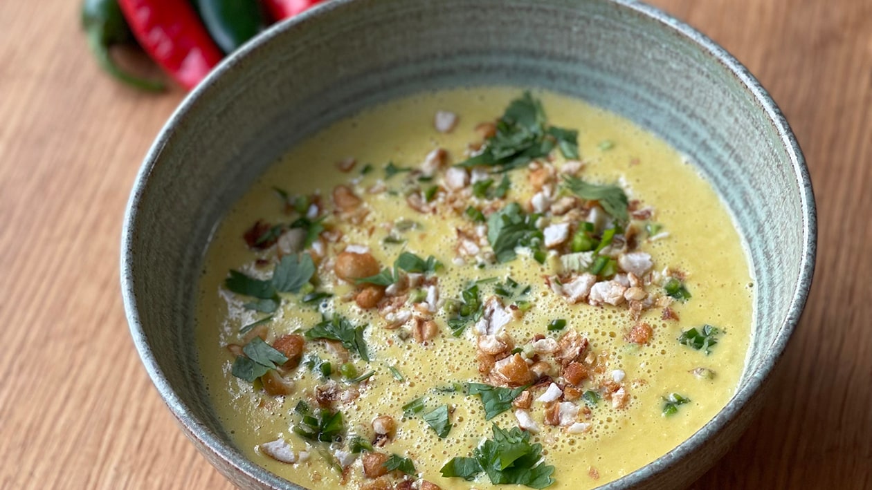 Kryddig majssoppa med jalapeño och koriander – - Recept