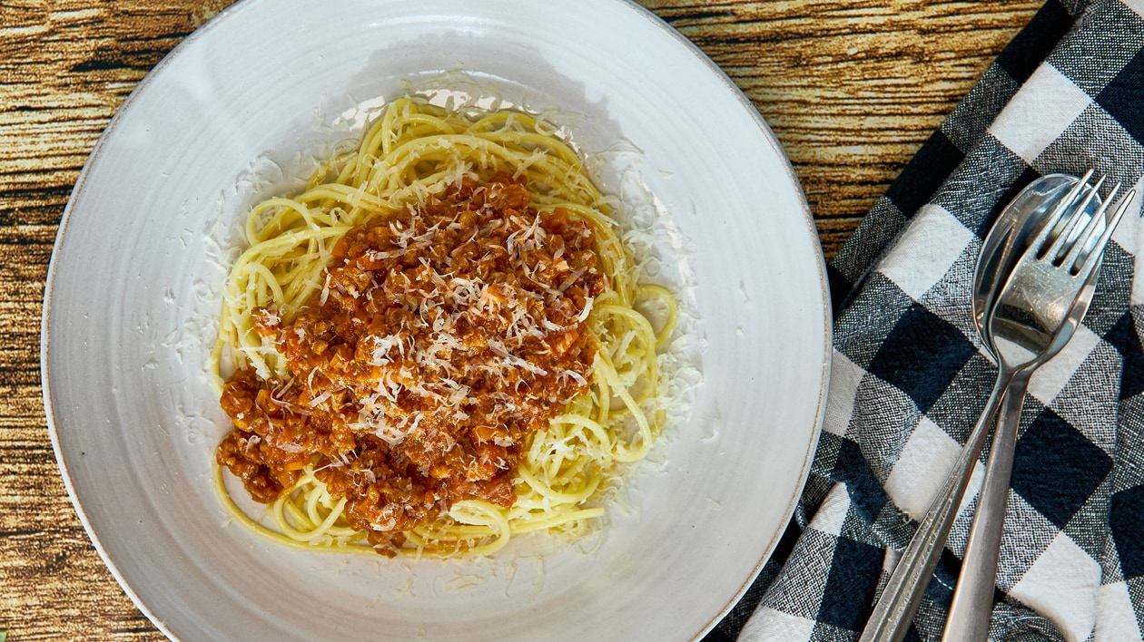 Bolognese på The Vegetarian Butcher NoMince – Recept