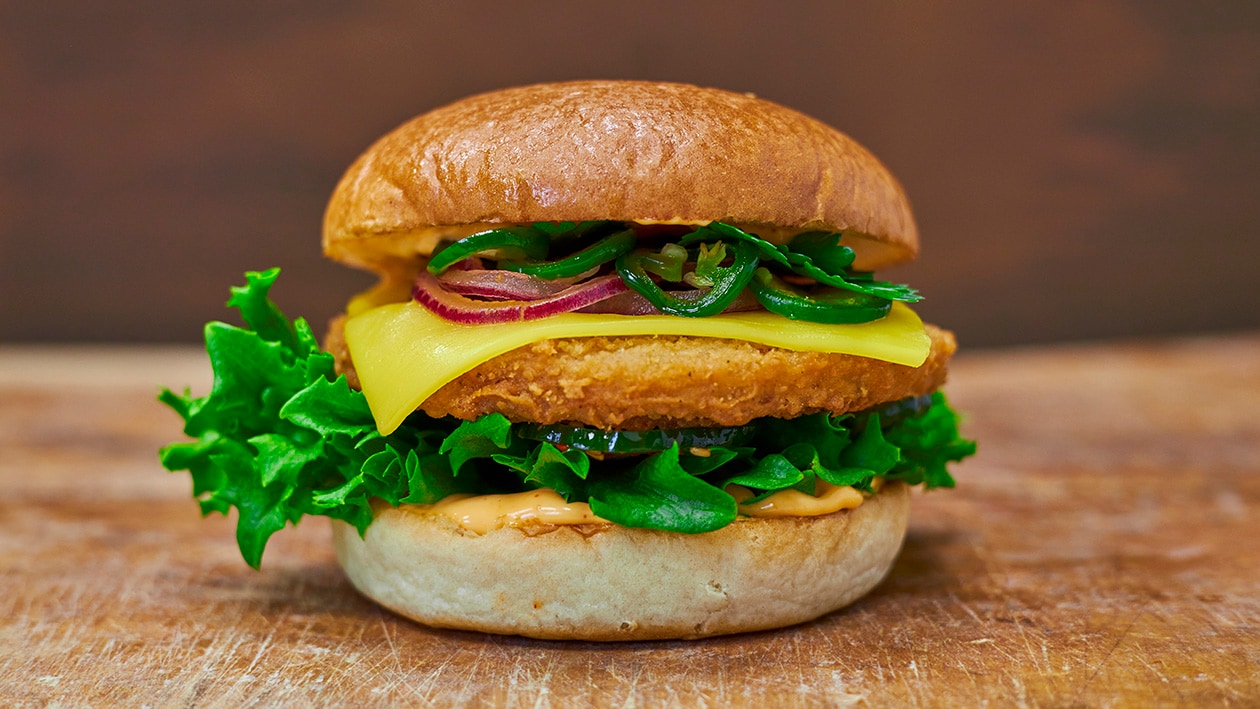 The Vegetarian Crispy NoChicken Burger ”Korean style”