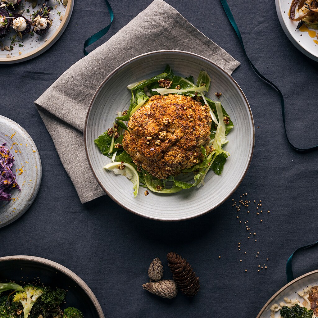 Rostad och senapssyrad blomkål med ras el hanout Rostad och senapssyrad blomkål med ras el hanout