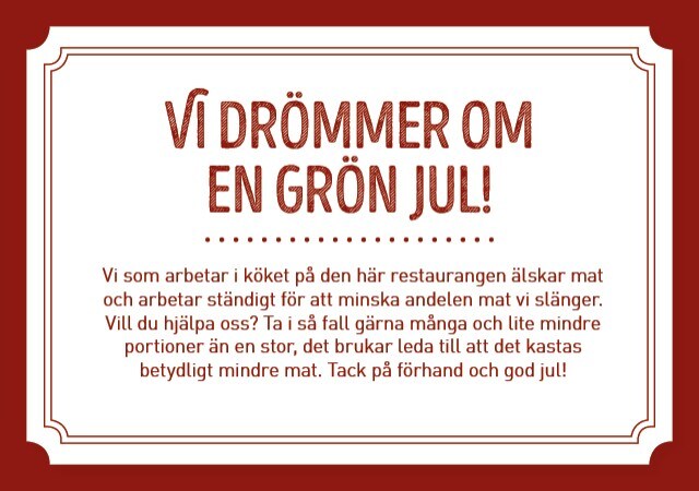 Vi drömmer om en grön jul! Vi drömmer om en grön jul!