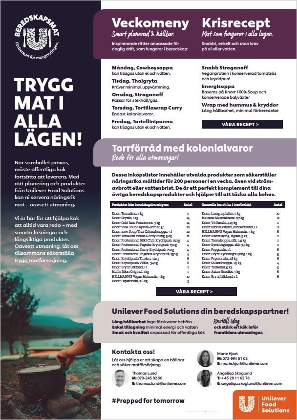 Trygg mat i alla lägen