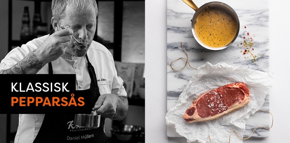 Daniel Müllern gör en klassisk pepparsås