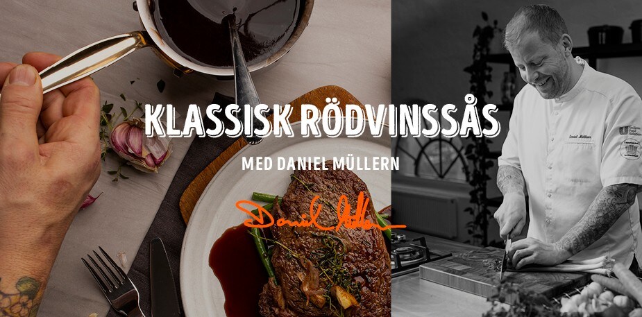 Daniel Müllern sätter smakerna i en rödvinssås