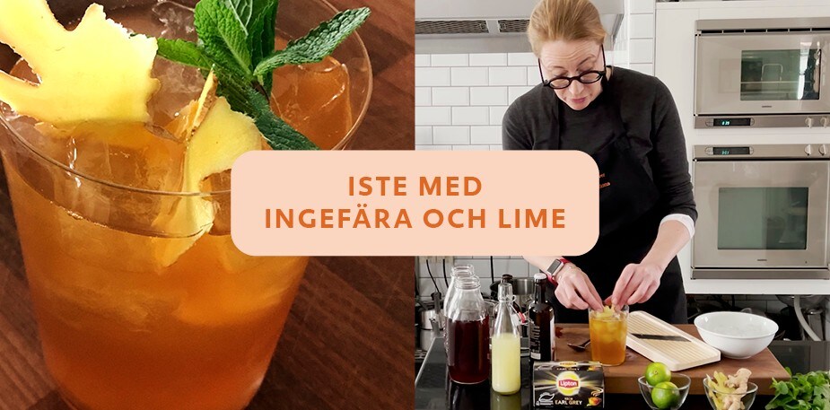 Martina gör iste på Lipton Earl Grey  